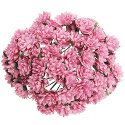 ASTERN 15mm 50Stk Scrapbooking Maulbeerpapier Blumen Flowers, rosa