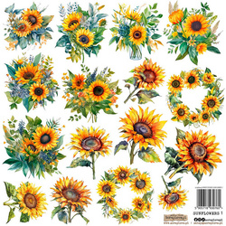 AUFKLEBER Dekor Stickers - ScrapLove - Sonnenblumen 1