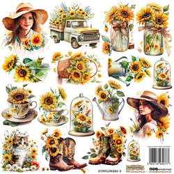 AUFKLEBER Dekor Stickers - ScrapLove - Sonnenblumen 2