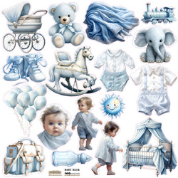 AUFKLEBER - ScrapLove - Baby Blau