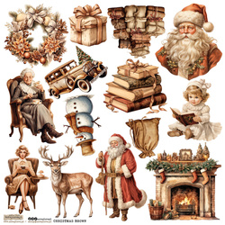 AUFKLEBER - ScrapLove - Christmas Brown Set 1- Weihnachten Braun Set 1