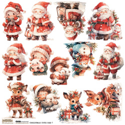 AUFKLEBER ScrapLove Christmas Cute Red 1 - Weihnachten Niedlich Rot 1