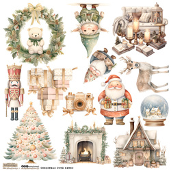 AUFKLEBER - ScrapLove - Christmas Cute Retro 1 - Weihnachten Niedlich Retro 1