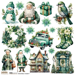 AUFKLEBER - ScrapLove - Christmas Green Set 1 - Weihnachtsgrün Set 1