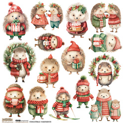 AUFKLEBER ScrapLove Christmas Hedgehog - Weihnachtsigel1