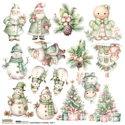 AUFKLEBER - ScrapLove - Christmas Pastel Set 1 - Weihnachten Pastell Set 1