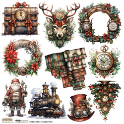 AUFKLEBER - ScrapLove - Christmas Steampunk 1 - Weihnachten Steampunk 1