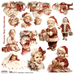 AUFKLEBER ScrapLove Christmas Vintage Kids 1 - Weihnachten Vintage Kids 1