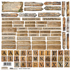 AUFKLEBER ScrapLove Dekor Stickers - Magic Forest Text 1 - Kartonbeschriftung