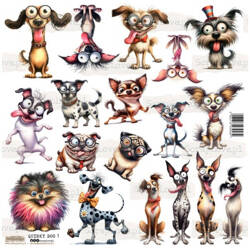 AUFKLEBER ScrapLove Dekor Stickers - Quirky Dog 1