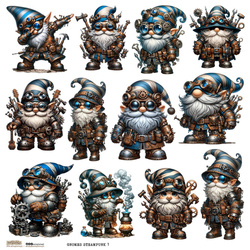 AUFKLEBER - ScrapLove - Gnomes Steampunk 1