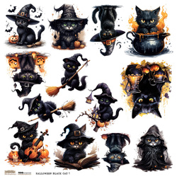 AUFKLEBER - ScrapLove - Halloween Black Cat 1