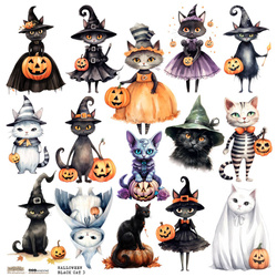 AUFKLEBER - ScrapLove - Halloween Black Cat 3