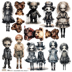 AUFKLEBER - ScrapLove - Halloween Evil Dolls 1