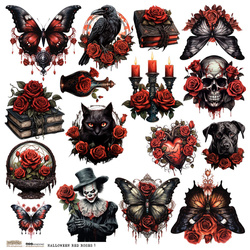 AUFKLEBER - ScrapLove - Halloween Red Roses 1