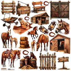AUFKLEBER - ScrapLove - Horses 2 - Pferde 2