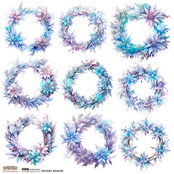 AUFKLEBER ScrapLove  Medallion Frozen Wreath 1- Wintergirlanden