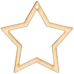 Anhänger aus Holz Ornament - Star Decor - 10cm