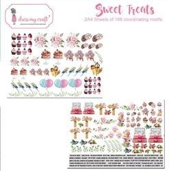 Arkusz A4 - Dress My Craft - Sweet Treats - 2szt -  Süßigkeiten, Muffins