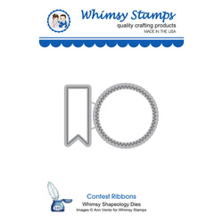 Ausgestanzt - Whimsy Stamps - Wettbewerb Bänder Kreisetikett