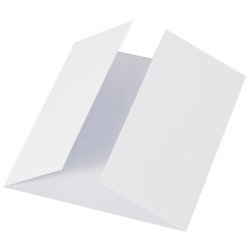 Basis für eine Karte - mit einer doppelten Latte - weiß 14x14 cm