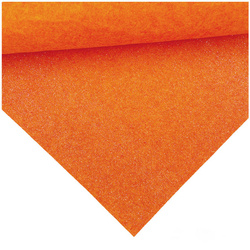 Bastelfilz mit Glitzer 30x40cm Dekofilz Filzplatten Filzstoff 1mm, orange