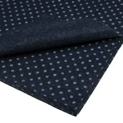 Bastelfilz mit Tupfen 30x40cm Dekofilz Filzplatten Filzstoff 1mm, marineblau