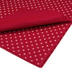 Bastelfilz mit Tupfen 30x40cm Dekofilz Filzplatten Filzstoff 1mm, rot