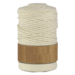 Baumwollkordel 5mm Seil aus Baumwolle mit Polyester Kern 100m - elfenbein