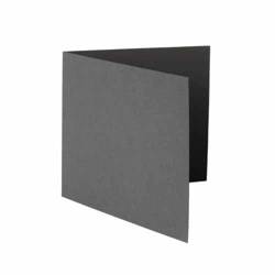 Blanko Karten 14x14 cm quadratisch Klappkarten Doppelkarten Faltkarten - Grau