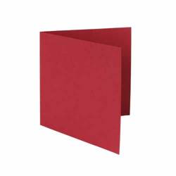 Blanko Karten 14x14 cm quadratisch Klappkarten Doppelkarten Faltkarten - Rot