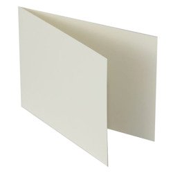 Blanko Karten horizontal 11,4x16,2 C6 Klappkarten Doppelkarten Faltkarten - creme