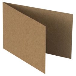Blanko Karten horizontal 11,4x16,2 C6 Klappkarten Doppelkarten Faltkarten - kraft