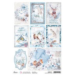 CIAO BELLA Reispapier Decoupage Bastelpapier Softpapier, Winter journey cards