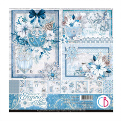 CIAO BELLA Satz 11Stk 20x20cm doppelseitigen Scrapbooking Papier - Elegance of Blue