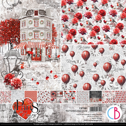 CIAO BELLA Satz 7Stk 30x30cm doppelseitigen Scrapbooking Papier - Paris Je T'aime