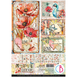 CIAO BELLA Satz 8 Stk  doppelseitigen Scrapbooking Papier A4 - Majestic Dream