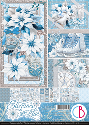 CIAO BELLA Satz 8Stk 21x30cm doppelseitigen Scrapbooking Papier - Elegance of Blue