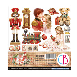 CIAO BELLA Setz 24Stk 15x15cm doppelseitigen Scrapbooking Papier - The Nutcracker