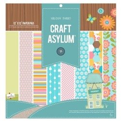 CRAFT ASYLUM Set 9Blatt 30x30cm doppelseitig Scrapbooking Papier, Meadow Sweet