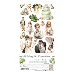 CRAFT OCLOCK 15,5x30,5cm Scrapbooking Papier mit Elementen, A Day to Remember Wedding