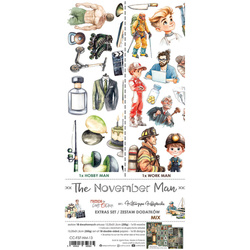 CRAFT OCLOCK 15,5x30,5cm Scrapbooking Papier mit Elementen, November Man MIX