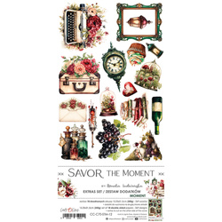 CRAFT OCLOCK 15,5x30,5cm Scrapbooking Papier mit Elementen, Savor the Moment