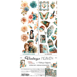 CRAFT OCLOCK 15x30cm Scrapbooking Papier mit Elementen, Cozy Vintage Heaven mix