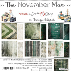 CRAFT OCLOCK 24 Blatt 20x20cm doppelseitig Scrapbooking Papier, November Man