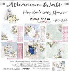 CRAFT OCLOCK Set 6 Blatt 30,5x30,5cm doppelseitig Scrapbooking Papier 250g, Afternoon Walk