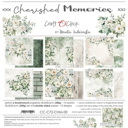 CRAFT OCLOCK Set 6 Blatt 30,5x30,5cm doppelseitig Scrapbooking Papier, Cherished Memories