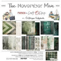 CRAFT OCLOCK Set 6 Blatt 30,5x30,5cm doppelseitig Scrapbooking Papier, November Man