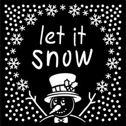 CREATIVE EXPRESSIONS Mixed Media Schablone STENCIL -  Let it Snow Schneemann