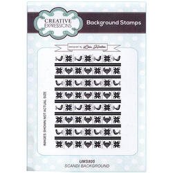 CREATIVE EXPRESSIONS Transparent Acryl Stempel Motivstempel - Scandi Background, Skandinavische Motive